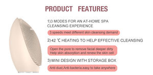 Dispositivo Profesional de Limpieza Facial Recargable, Masajeador Exfoliante Eléctrico Sónico de Silicona ABS - Product Image 3