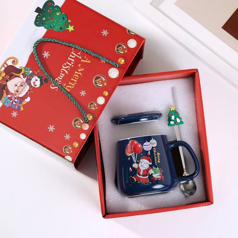 Blue (gift box packaging + lid + spoon)