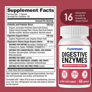 Capsule di Enzimi Digestivi e Probiotici Vegani Biologici a Marchio Privato, Integratori Erboristici per la Salute Intestinale - Product Image 3