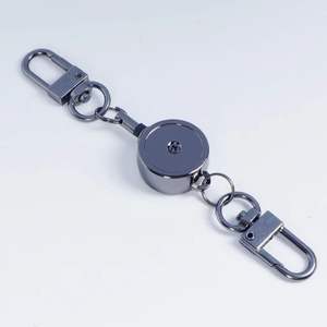 Porte-badge rétractable en alliage de zinc avec mousqueton pivotant, mini porte-carte d'identité, cordon de 35 cm, 21 mm, léger, 20 g - Product Image 4