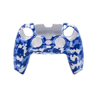 Étui de protection camouflage bleu-blanc pour manette PS5, accessoires de jeu, étui de protection en métal rock crâne pour manette PS5