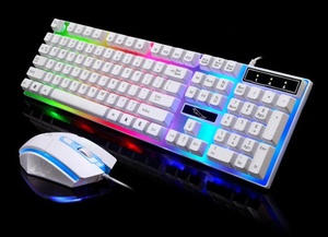 Bán Chạy Bàn Phím Chơi Game Cảm Giác Cơ Học Cầu Vồng Chống Nước G21 104 Phím Bàn Phím Trò Chơi Có Dây USB Có Đèn Nền Kèm Chuột - Product Image 6