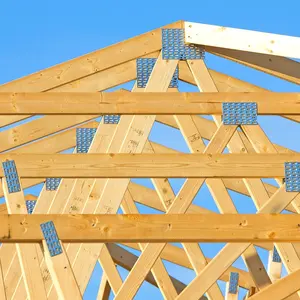 Pelat rangka baja galvanis dengan gigi ganda pelat paku rangka atap kustom untuk gedung kayu 2 "x 4"
