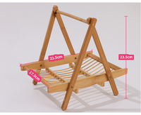 Rack à Nouilles en Bambou, Plateau Pliable et Créatif, Plat à Dessert pour Barbecue, Fruits, Nourriture, Dim Sum