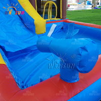 Petit toboggan aquatique gonflable en forme d'éléphant - Manège aquatique extérieur en PVC pour usage commercial