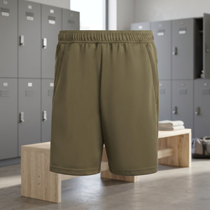 Shorts Bermuda Homme Vert Olive 100% Polyester Taille Mi-Haute avec Cordon de Serrage Décontracté Sportif Poches Imperméables Respirant - Product Image 3