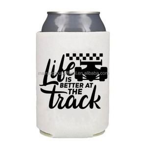 Refroidisseur de canette en néoprène personnalisé promotionnel Sublimation imprimé mousse boisson bière manchon de bouteille support trapu pliable étanche - Product Image 4