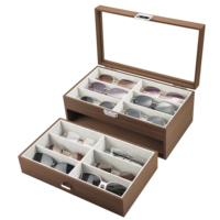 Support de présentation pour lunettes personnalisé, très vendu, en forme de valise, en velours, étui à lunettes, organiseur de lunettes