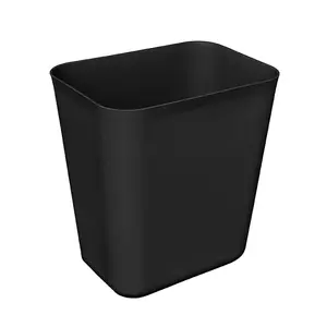 BX矩形开放式高效垃圾桶黑色垃圾箱适合厨房和办公室