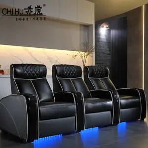 Yüksek son otomatik sinema film uzanmış sandalye ev elektrikli sinema koltuğu kanepe