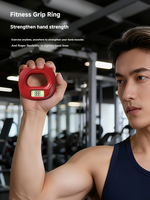 Anneau de préhension en silicone personnalisé pour l'entraînement musculaire intelligent des doigts, avec affichage LED pour la force de préhension.