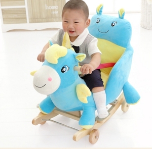Cheval à bascule en peluche pour bébé jouet pour enfants - Product Image 4