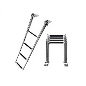Industrial-Style Stainless Steel Folding Four-Section Gangway Rust-Proof Marine Hardware Boarding <b>Ladder</b> <b>for</b> Expedition <b>Boats</b> - Product Image 5