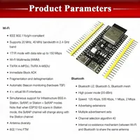 ESP32 / ESP32-S3 WiFi+Bluetooth Internet Of Things Dual Type-C Development Board Core Board ESP32-S3-DevKit C N16R8 Untuk Arduino