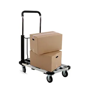 Good Structure Aluminium Heavy Duty Manual Trolleys Platform Cart Hand Truck For Weight