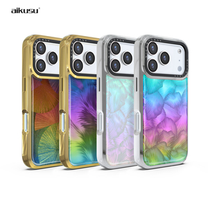 Aikusu Nouvelle Arrivée Coque de Téléphone Holographique Électroplaquée Effet Arc-en-ciel Éblouissant pour iPhone 17 16 15 14 13 Air Plus Pro Max - Product Image 6