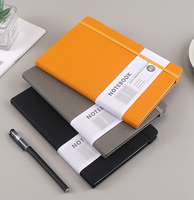 Ensemble de bloc-notes d'entreprise haut de gamme A5/A6 personnalisé avec logo 2026, reliure à cheval, couverture rigide en cuir PU