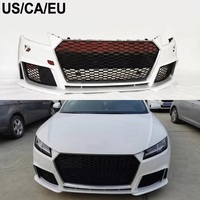 Body Kit Bumper Depan Mobil TT TTS TTRS MK3 8S Dengan Grill Sarang Lebah Hitam untuk Audi TT TTS TTRS MK3 FV 8S 2015-2019 Kit Konversi