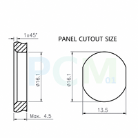 Conector M12 A-Code de 5 Pines Hembra a Hembra para Montaje en Panel, con Protección IP67 para Gabinetes de Automatización Industrial