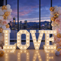 Letras Luminosas LED para Eventos de Cumpleaños, Letras Grandes Iluminadas con Bombillas LED, Letrero Luminoso de 3 pies, 4 pies, 5 pies