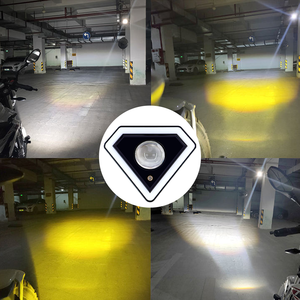 Luces LED Intermitentes de Doble Color para Motocicleta, Faros Delanteros con Forma de Diamante, Luces Auxiliares de Aluminio MO-222 para Motocicleta - Product Image 6