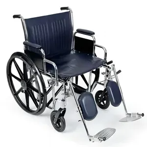 बुजुर्गों के लिए अनुकूलन योग्य हेवी-ड्यूटी स्टील बेरिएट्रिक व्हीलचेयर 22 24 26 इंच सीट चौड़ाई चौड़े व्हीलचेयर उपयोग के लिए