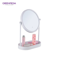 Miroir de maquillage personnalisé avec logo, grossissement 1X 3X, miroir de vanité de bureau pour table de maquillage