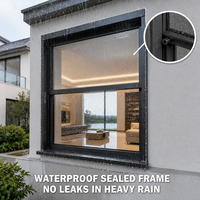 Ventana Eléctrica Inteligente Moderna con Marco de Aleación de Aluminio, Doble Acristalamiento Templado, Control Remoto, Insonorizada, Impermeable y Resistente a la Lluvia