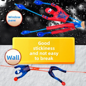 Giocattolo <span class=keywords><strong>Uomo</strong></span> <span class=keywords><strong>Ragno</strong></span> da Parete in Plastica Adesiva per Bambini - Antistress con Acrobazie sul Muro - Product Image 3