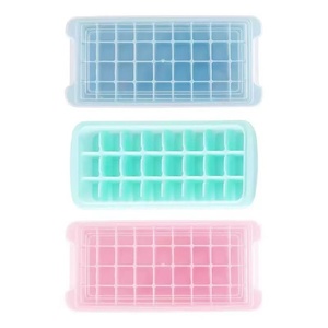 Boîte à glaçons empilable en silicone avec couvercle, 24 compartiments, grand moule à glace pour la maison et la cuisine, réutilisable, fabriqué en Chine - Product Image 3
