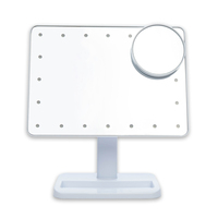 Miroir cosmétique de bureau multifonctionnel, utilisation domestique, loupe personnalisée, miroir de courtoisie double face avec lumières