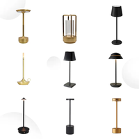 Lampe de table LED intelligente rechargeable avec abat-jour en acrylique, gradation progressive de la luminosité de niveau 3, design classique