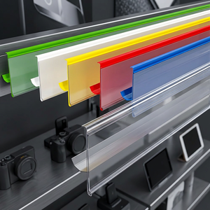 Shelf Edge <b>Price</b> <b>Tag</b> Holder Self-Adhesive PVC Plastic Label Data Strip for Supermarket - Product Image 1