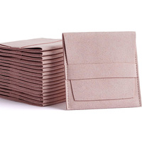 Pochette à bijoux personnalisée en microfibre velours pour boucles d'oreilles, bagues et colliers – Sac en velours haut de gamme anti-ternissement
