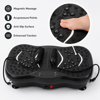 Plateforme vibrante 4D portable 150 W pour usage domestique avec écran LCD et bandes de résistance pour l'exercice du corps entier