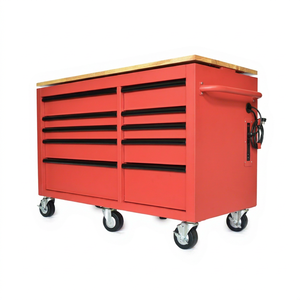 Wholesale 142cm 10 <b>Drawer</b> Electric Height Adjustable <b>Tool</b> Cabinet with Wooden Top for Garage Workshop - Product Image 1