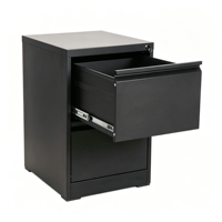Armoire de classement verticale en acier noire, résistante à l'humidité, à 4 tiroirs, grande capacité de rangement, pour bureau de finance d'entreprise