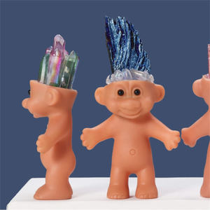 ตุ๊กตาคลัสเตอร์คริสตัลธรรมชาติคริสตัลน่ารักสำหรับงานฝีมืออเมทิสต์ออร่าควอตซ์ - Product Image 6