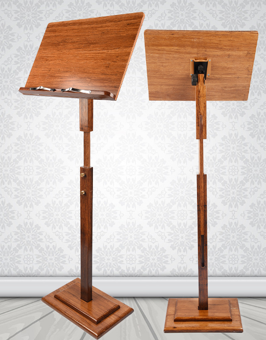 Support De Partitions En Bambou World Rhythm - Pupitre Réglable Pour Livres Et Tablettes - 39x28 Cm - Naturel