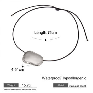 Bulk Fashion Pendant Necklace 316L Stainless Steel 14k 18k Pvd Gold Plated <b>Rope</b> Necklace for Women - Product Image 5