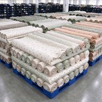 Vente Directe Tissu Microfibre Tissé Poids Moyen Abstrait & Géométrique Anti-Boulochage Résistant à l'Abrasion 100% Polyester Articles Ménagers