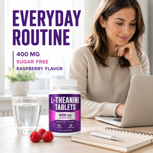 New Organic Vegan L-theanine Caffeine Sugar Free Vitamin B6 B12 D3 5-htp Magnesium Tablets Newborn Exclusion Mood Sleep <b>Memory</b> - Product Image 4