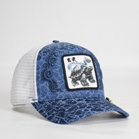 Gorra Trucker de Lona con Malla Estilo Y2K al por Mayor, con Parche Bordado 3D de Animales, Gorra Deportiva de Pesca de 5 Paneles, Personalizable con Tu Logotipo