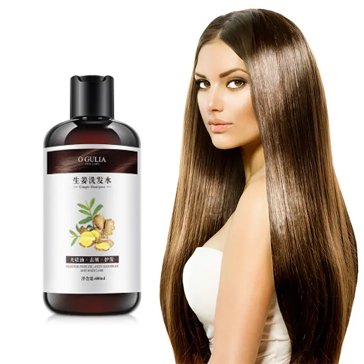 400ml de hierbas jengibre pelo champú No aceite de silicona de Control de aceite Anti caspa picazón profesional cabello & cuero cabelludo tratamiento champú