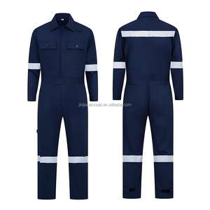 Tuta da Lavoro di Alta Qualità in Poliestere e Cotone Blu Scuro per Operai, Cantieri Edili, <span class=keywords><strong>Ingegneri</strong></span> <span class=keywords><strong>Meccanici</strong></span> - Product Image 1