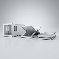 Bureau conteneurisé amovible pour une personne, 20 pieds, préfabriqué, cabine de chantier, poste de garde, cabine de sécurité, conception modulaire en acier léger ISO
