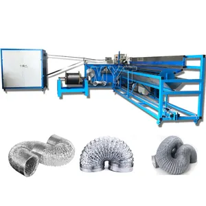 MYT HVAC pure aluminum flexible duct tube pipe making machine 300 for chimney connector ventilation tube manufacturing cook