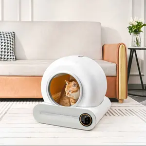 Premières ventes bac à litière automatique pour chat toilette automatique pour chat traitement des déchets entièrement automatique à grand volume