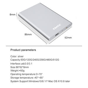 KDATA новый патент портативный USB 3,0 жесткий диск SSD 480 ГБ 512 ГБ твердотельный накопитель 1 ТБ внешний SSD - Product Image 6