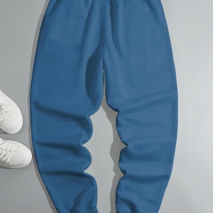 Pantalon de jogging décontracté en toile pour homme, taille mi-haute, coupe ample, avec poches et cordon de serrage, idéal pour la gym et l'entraînement - Product Image 3